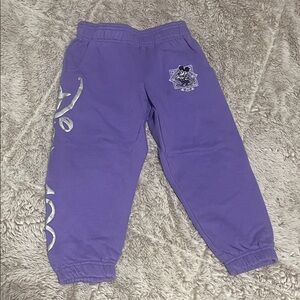 Disney Purple Kids Joggers with Silver Accents